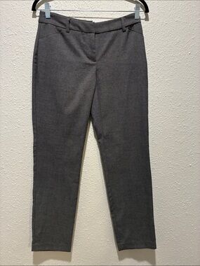 Reitmans Petite Straight Leg Pants in Black and White Micro-Pattern